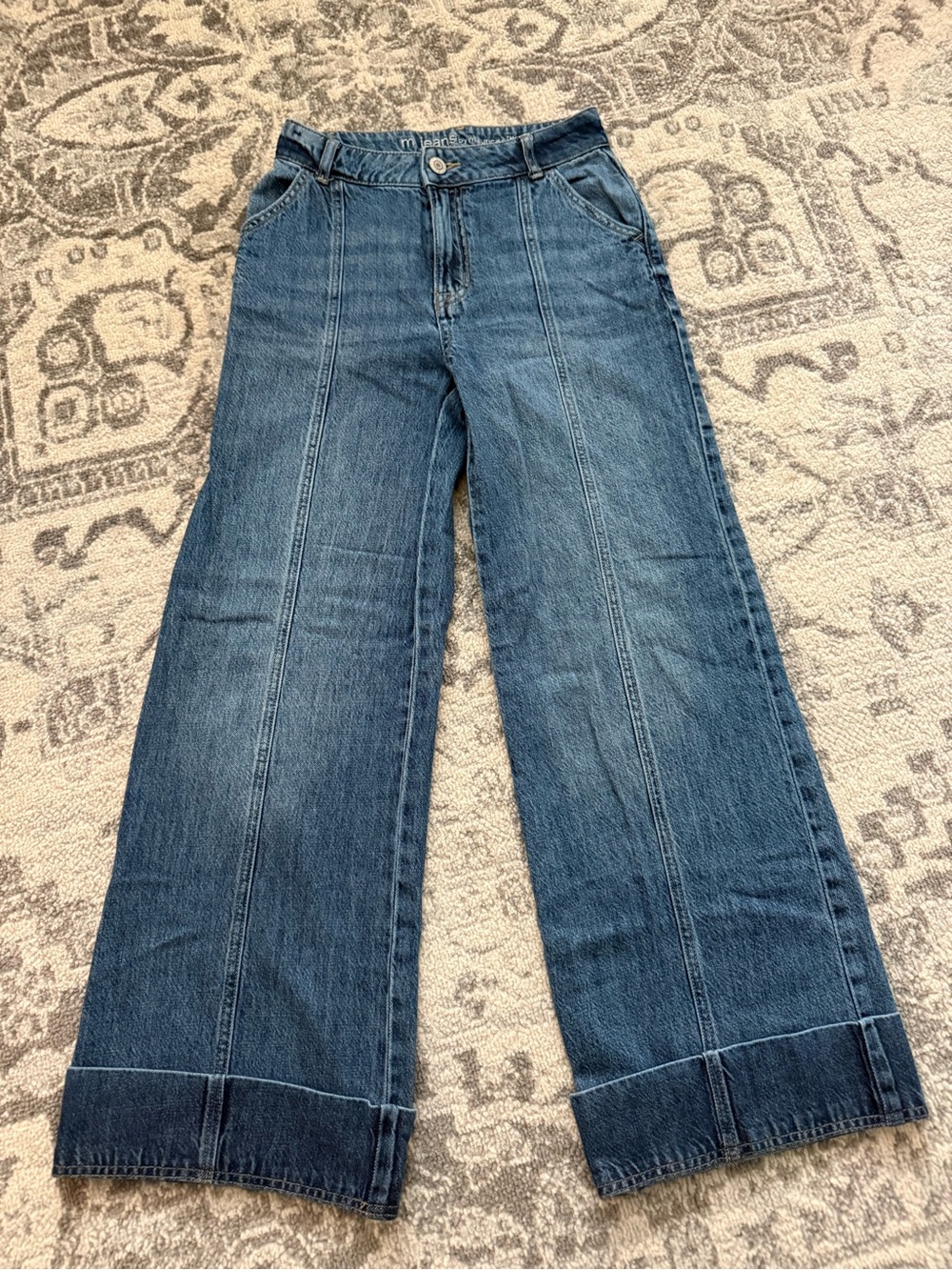 Maurices Wide-Leg Denim Jeans in Medium Blue
